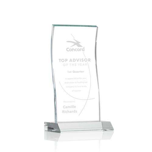 Corporate Awards - Edmonton Clear Rectangle Crystal Award