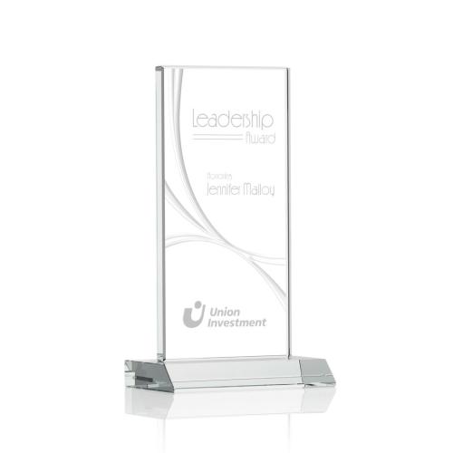 Corporate Awards - Keane Liquid™ Clear Rectangle Crystal Award
