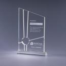 Trapezoid Clear Optical Crystal Award Trophy