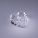 Clear Optical Crystal Heart Shape Paperweight