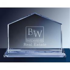 Employee Gifts - Clear Glass House Award