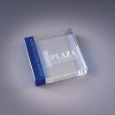 Variations Blue & Clear Optical Crystal Paperweight