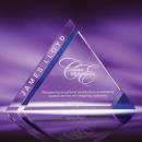 Imagery Clear & Blue Optical Crystal Pyramid Award