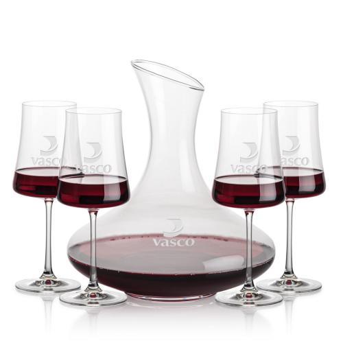 Corporate Recognition Gifts - Etched Barware - Innisfil Carafe & Dakota Wine