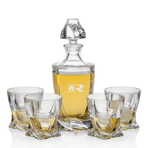 Corporate Recognition Gifts - Etched Barware - Oasis Decanter Set