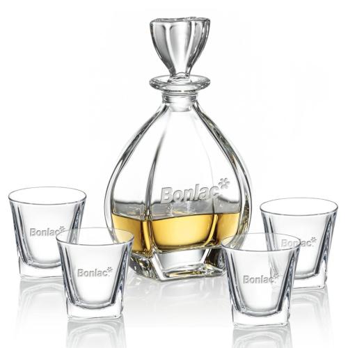 Corporate Recognition Gifts - Etched Barware - Brackley Decanter Set