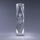 Optical Crystal Obelisk Prizma Award on Clear Base