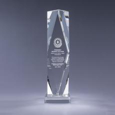 Employee Gifts - Optical Crystal Obelisk Prizma Award on Clear Base
