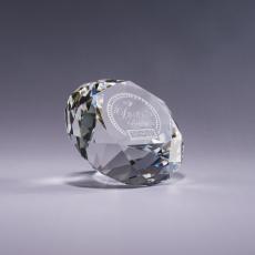 Employee Gifts - Clear Optical Crystal Diamond Paperweight