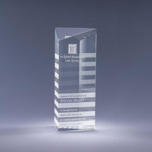 Corporate Awards - Crystal Awards - Highlight Clear Optical Crystal Tower Award
