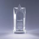 Optical Crystal Rising Star Tower Award on Clear Base