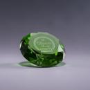 Green Optical Crystal Diamond Paperweight
