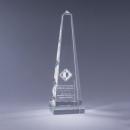Optical Crystal Obelisk Award with a Clear Base