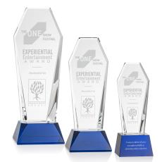 Employee Gifts - Romford Obelisk on Base- Blue Crystal Award