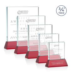 Employee Gifts - Terra Red on Newhaven Crystal Award