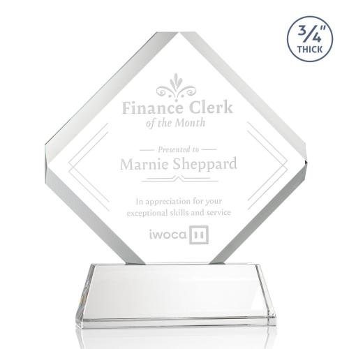 Corporate Awards - Award Shapes - Diamond Awards - Toulon Starfire on Newhaven Diamond Crystal Award