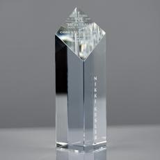 Employee Gifts - Diamond Optical Crystal Column Tower Award