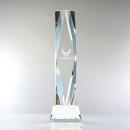 Beveled Obelisk Clear Crystal President Award
