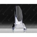 Crystal Octagon Tower Award w/Base