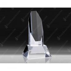 Employee Gifts - Crystal Octagon Tower Award w/Base