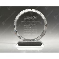 Employee Gifts - Clear Crystal Sunflower Award