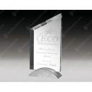 Clear Crystal Sail Award on Aluminum Base