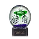 Aquarius Circle on Paragon Base Art Glass Award