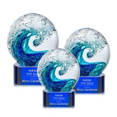 Employee Gifts - Surfside Blue on Paragon Spheres Glass Award