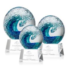 Employee Gifts - Surfside Spheres on Robson Clear Glass Award