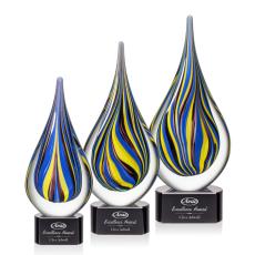 Employee Gifts - Calabria Black Glass Award