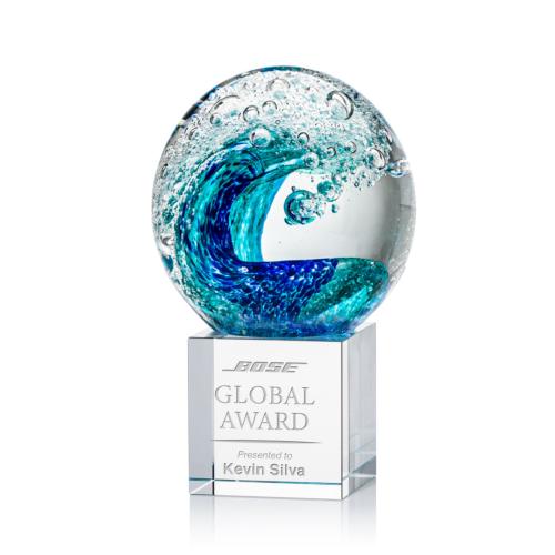 Corporate Awards - Glass Awards - Art Glass Awards - Surfside Art Glass on Granby Base Award