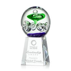 Employee Gifts - Aquarius Spheres on Celestina Base Glass Award