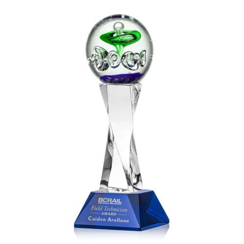 Corporate Awards - Aquarius Art Glass on Langport Base Award