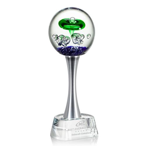 Corporate Awards - Aquarius Art Glass on Willshire Base Award