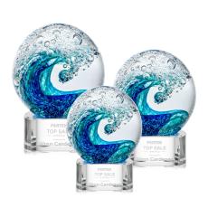 Employee Gifts - Surfside Clear on Paragon Spheres Glass Award
