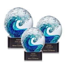 Employee Gifts - Surfside Black on Paragon Spheres Glass Award