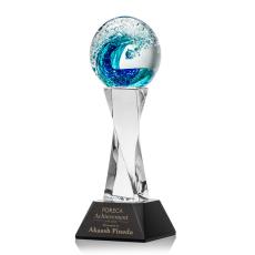 Employee Gifts - Surfside Black on Langport Obelisk Glass Award