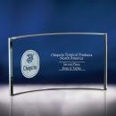 Clear Optical Crystal & Glass Cresent Award