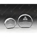 Clear Optical Crystal Disc Plaque