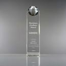 Clear Optical Crystal Globe Tower Award