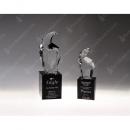 Crystal Eagle Head Award on Black Base