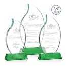 Croydon Green on Newhaven Base Flame Crystal Award