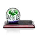 Aquarius Spheres on Rosewood Base Glass Award