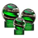 Zodiac Green on Paragon Base Spheres Glass Award