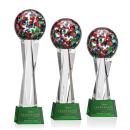 Fantasia Green on Grafton Base Spheres Glass Award
