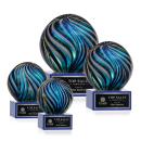 Malton Blue on Hancock Base Spheres Glass Award