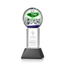 Aquarius Black on Stowe Base Obelisk Glass Award