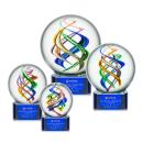 Galileo Blue on Paragon Base Spheres Glass Award