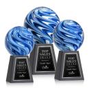 Naples Spheres on Tall Marble Base Glass Award