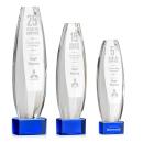 Hoover Blue on Paragon Base Obelisk Crystal Award